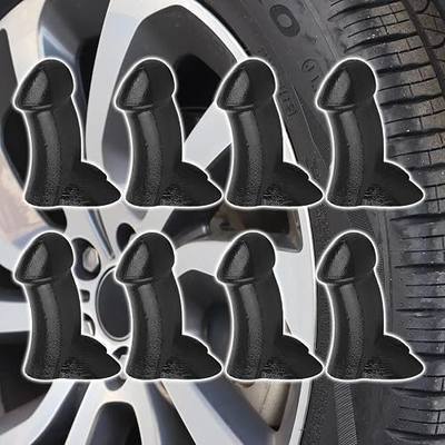 Pranks for Penis Valve Stem Covers Funny(8PCSBlack) | Pencil Tire Valve Stem Caps,Suitable for Cars,Trucks,Bike,Motor,Pranks for Adults Gifts for Friends&Coworkers