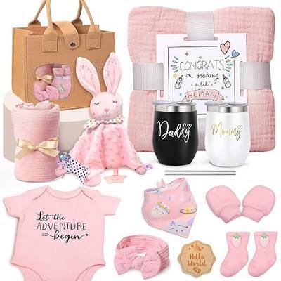 New Mom Gifts for Women, Pregnancy Gift for New Parents Gender Reveal Gifts with Mom and Dad Tumbler Set for First Time Moms | New Mom Gifts