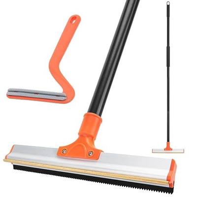 Carpet Rake for Pet Hair Removal, 57'' Long Handle Dog and Cat Hair Remover Tool to Fluff Rug, Stair Carpets and Couch Cleaning Rake