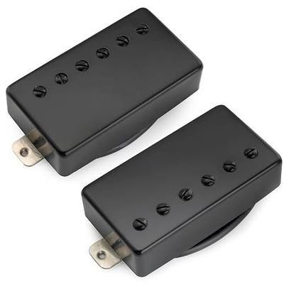 Musiclily Pro LP-CMHA Alnico 5 Covered Humbucker Neck Bridge Pickups Set 7.5K/16K for LP Style Electric Guitar, Black