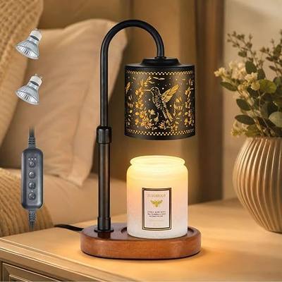 Dimmable Candle Warmer Lamp with Timer Adjustable Height for Scented Jar Candles Electric Candle Wax Melt Warmer for Home Decor Christmas Birthday Gifts for Women Mom(Hummingbird)