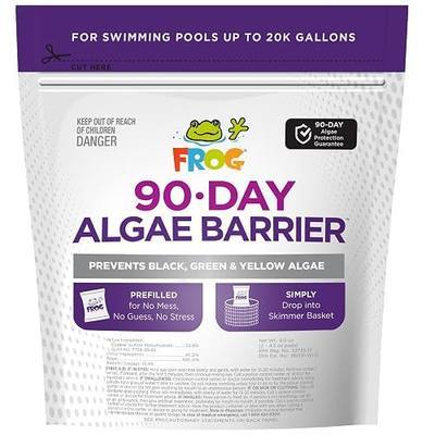 FROG 90-Day Algae Barrier - Dry Formula Algaecide Prevents Black, Green and Yellow Algae for Pools up to 20,000 Gallons - Pool Maintenance & Algae Prevention - 2 Pods