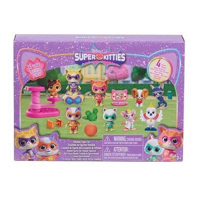 Disney Jr. SuperKitties Kittydale Figure Set with Accessories | 15-pieces, Collectible Figurines, Toy for Fans, Girls, Kids, Ages 3 and Up by Just Play