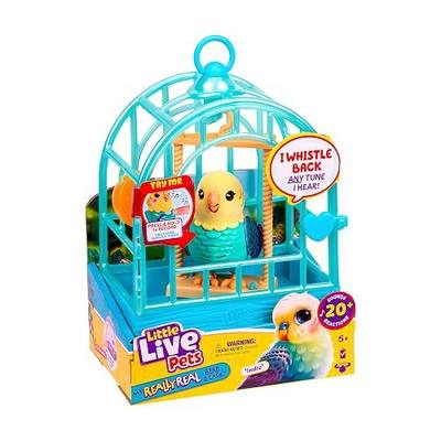 Little Live Pets My Really Real Talking Bird Toy & Cage - Indie, Interactive Voice Repeating, 20+ Sounds & Reactions, Bird Toys for Kids 5-7 | Interactive voice repeating toy, 20+ sounds & reactions, talking bird toys for kids 5-7