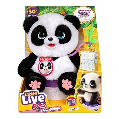 Little Live Pets My Baby Panda Toys ChuChu Plush - Interactive Sounds, Feeding, Potty Dance - Ages 4+, Electronic Pets
