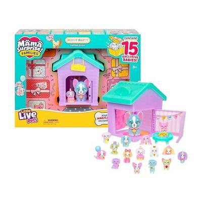 Little Live Pets Puppy House Playset, 15 Mini Collectible Puppies | Fold-out Mama's House, 80+ pups to collect, mystery accessory reveals; gift for kids ages 5+