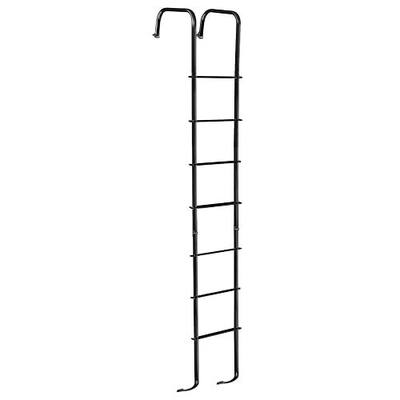 Universal Exterior RV Ladder, 7.6FT-8.4FT Aluminum Travel Trailer Ladder, 250lbs Capacity, Black