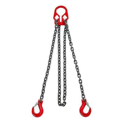 Pindex 5/16 Inch x 10 Ft 7000lbs 3.18 Tons G80 Chain Sling with Adjuster Hooks,Adjustable Length and Angle for Safe Towing