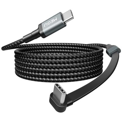 USB C Cable 6ft, Right Angle USB-C Cable, 60W Fast Charging, Nylon Braided