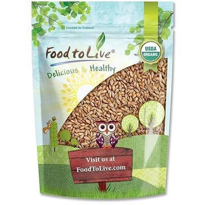 Food to Live Organic Whole Unhulled Barley, 3 Pounds - Premium Quality Seeds with Husk Intact. 100% Natural, High in Fiber. Kosher Grain.