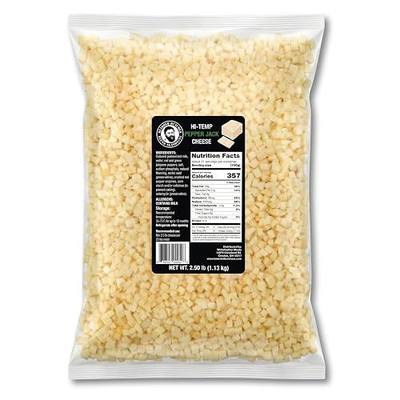 Bearded Butchers High-Temp Pepper Jack Cheese 2.5 lbs – Shelf-Stable 1/4" Cubes for Up to 25 lbs of Meat, 400°F High-Temperature Cheese – Ideal for Sausage Making, Brats, Snack Sticks, Burgers, and More