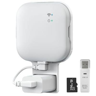 256GB MicroSD Card and Wall Mount for Sync Module XR, with USB-C Cable | No-Drill Bracket Holder for Blink Outdoor/Indoor Security Cameras, Easy to Move - Saving Space (Sync Module XR Not Included)