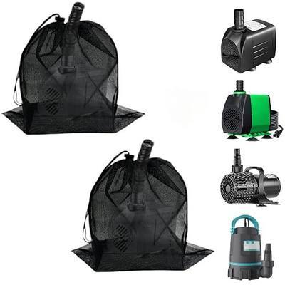 2 Pcs 11.8" x 15.7" Pond Pump Cover, Pond Pump Filter Bag, Black Media Bag Large Pump Mesh Bag for Outdoor Water Ponds Filters, Water Filter Pump, Outdoor Ponds, Garden, Swimming Pool (2 Pack)