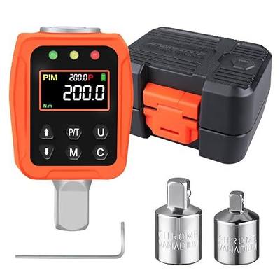 ATsafepro 1/2" Digital Torque Adapter, 7.4-147.5 Ft-lb/10-200 Nm,1/2” Drive Digital Torque Wrench Converter,3/8'' & 1/4'' Adapter