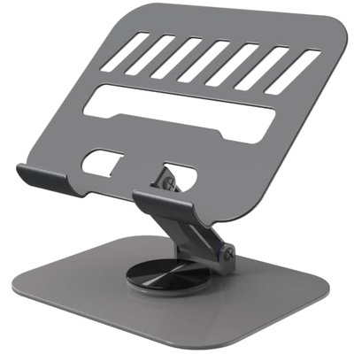 TAPMEI Metal Tablet Stand Holder Adjustable for iPad Kindle Tab, Grey