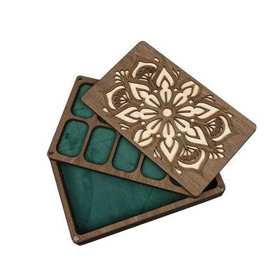 Bead Storage Organize with Lid,Bead Storage Solutions, Bead Sorting Tray,Beadwork Accessory Sorter Container (Brown-L 195X120mm)