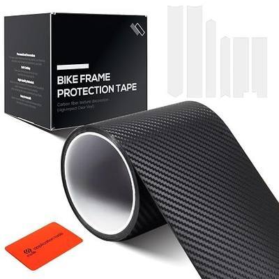 CNC Bike Frame Protection Tape,Bicycle Frame Protector Sticker-Frame Protection Paint Film 3m(4”x118”), Carbon Fiber Pattern Frame Guard Wrap for Mountain Bike/Gravel/MTB/Road Bike etc.