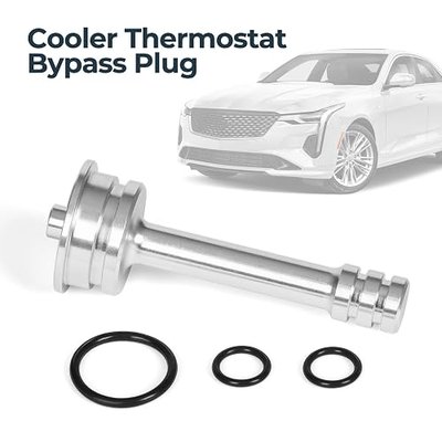 6L80 6L90 8L90 Transmission Cooler Thermostat Bypass Plug Barbell | For GMC Cadillac Chevrolet 2014-2020, Fit 86774933 Thermal Bypass Valve, Double O-Ring, T6061 Aluminum Alloy, Heat Resistant