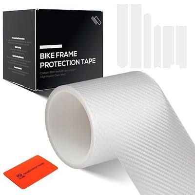 CNC Bike Frame Protection Tape,Bicycle Frame Protector Sticker-Frame Protection Paint Film 3m(4”x118”), Carbon Fiber Pattern Frame Guard Wrap for Mountain Bike/Gravel/MTB/Road Bike etc.