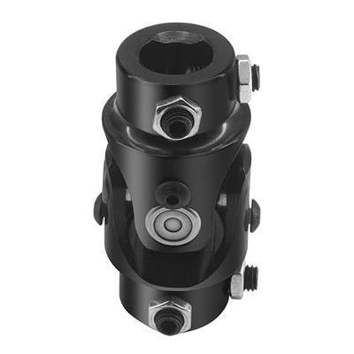 3/4" DD x 3/4" DD Black Steering Shaft Universal Joint U Joint, Total Length 83mm (3-1/4")