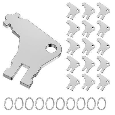 Paper Towel Dispenser Key Universal Dispenser Replacement Key Compatible for Georgia Pacific Paper Towel and Toilet Paper Dispensers 10Pcs Universal Dispenser Key + 5 Pack Keychain (15)