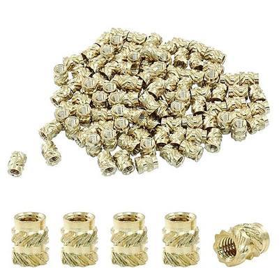 100 Pcs M3x5.7x4.6 Threaded Inserts, Brass Knurled Nuts | Heat Set Insert, For 3D Printing, Metric