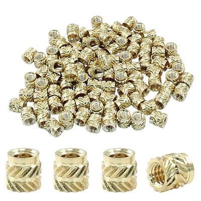100 Pcs M4x6x6 Threaded Inserts, Brass Knurled Nuts | Heat Set Insert, For 3D Printing, Metric