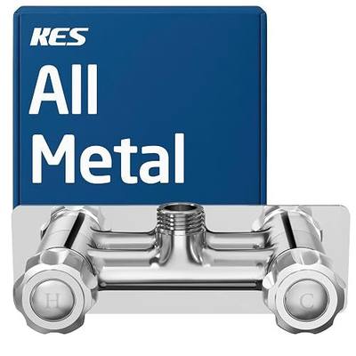 4" All Metal RV Shower Faucet, KES No Leak Camper Shower Faucet Valve Replacement for RV, Camper Van, Travel Trailer, Motorhome (Valve Body Only, Showerhead Not Included), Chrome