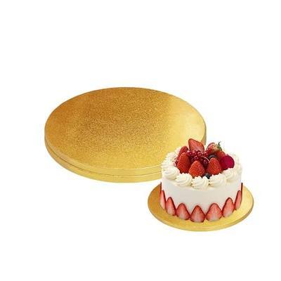 2 PCS Cake Drums, 1/2 Inch Thick 12 Inch Round Cake Boards, Gold, Professional Quality Cake Cardboards, Card Base, Cake Mat-Gold