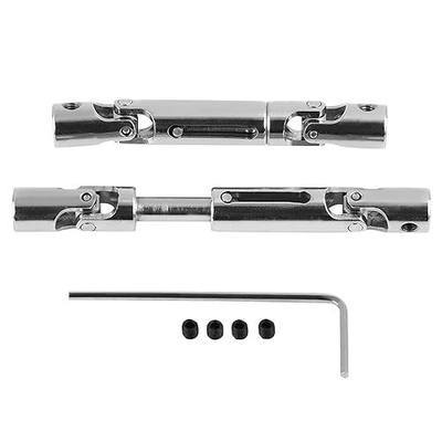 2Pcs RC Crawler Drive Shaft for RC, Metal Drive Shafts, 55-70mm WPL Driveshaft C24 Upgrade Accessories, Silver 1/16 Car Driveshaft Compatible with WPL 1/16 Scale Rc Truck