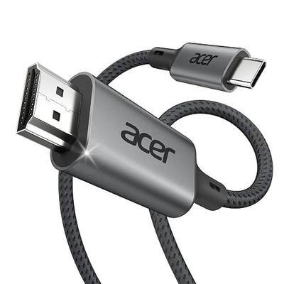Acer USB C to HDMI Cable for Home Office 6.6FT (4K@60Hz) for Laptop | Thunderbolt 4/3 Support, High-Speed Type C to HDMI 2.0 Braided Cord Compatible for Acer, MacBook Neo, iPhone 17 Pro/Max, iPad