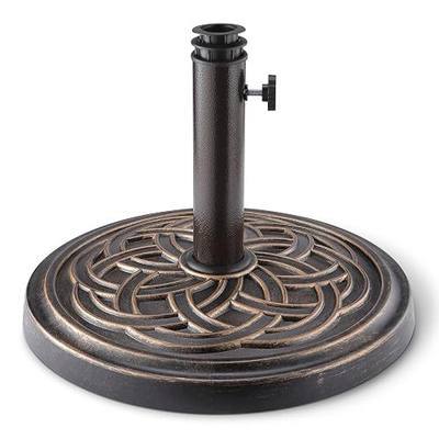 Amazon Basics Adjustable Patio Umbrella Stand, Black, 22 Pounds
