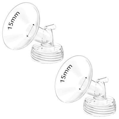 2pcs 15mm Flanges Compatible with Spectra S2 S1 9 Plus Ameda MYA Motif Luna Cimilre Breastpumps, Replacement to Spectra Pump Parts Spectra Flange, for Spectra Pump Parts and Spectra Shield