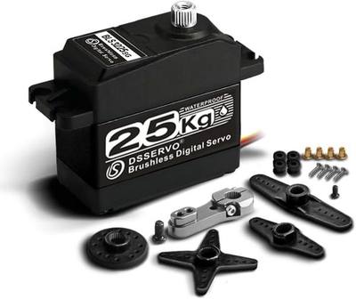 25kg/0.05s Brushless RC Servo Fast Steering Motor Digital Full Metal Gear Waterproof 180 Degree