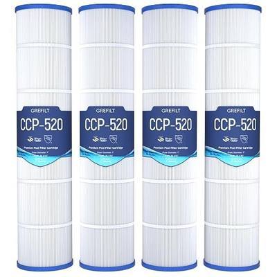 4-Pack CCP520 Pool Filter Cartridges, 520 sq.ft | Replaces Pentair Clean & Clear Plus 520, Pentair R173578, Pleatco PCC130, 32 1/6" x 7"