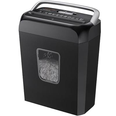 Bonsaii Paper Shredder for Home Use, 3.4 Gal Wastebasket, 6 Sheet Crosscut Paper Credit Cards, Staples, and Clips Shredder for Home Office Use, Portable Handle Design (C237-B New Version)