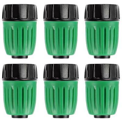 RedChili 6 Pcs 1/2 Inch Drip Irrigation Tubing to Faucet/Garden Hose Adapter, 3/4" FHT to 1/2" (1/2" ID x0.6-0.65" OD) Drip Irrigation Fittings Female Garden Hose Water Line Connector