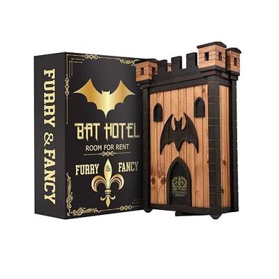 Furry & Fancy Bat Houses for Outdoors – Gothic Bathouse for Outdoors Hanging – Large 2-Chamber Bat Cave for Up to 80 Bats – Handmade Wooden Castle Bat House for Outside – Easy Installation