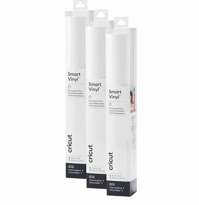 Cricut Smart Permanent Vinyl, White, 3-Pack of 3ft Rolls (13 in x 36 in) | Adhesive Craft Vinyl - Matless cutting for cuts up to 12ft with Cricut Maker/Explore 3 Machines