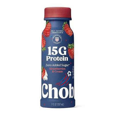 Chobani® 15g Protein Lowfat Greek Yogurt Drink Strawberries & Cream 7 fl oz