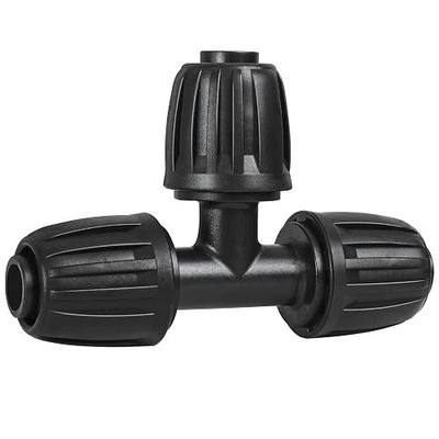 10 Pack 1/2 Inch Drip Irrigation Tee Fittings (1/2" ID x 0.65" OD) - 1/2'' Drip Line Anti-Drop Barbed Lock Nut T Connectors for 1/2 Inch Drip Irrigation Tubing System Connection