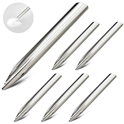 Zonon 6 Pcs 6 Inch Lab Spatula Stainless Steel Micro Lab Scoop Spatula Metal Bead Scoop with Rounded Pointed Ends Laboratory Sampling Curved Spoon for Mixing Powders Pastes Transferring Tool