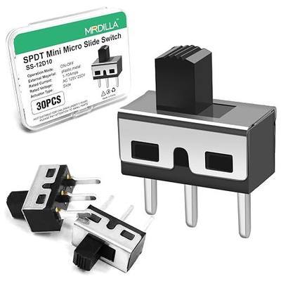 30PCS SPDT Micro Slide Switch, 3 Pin 2 Position 5mm Vertical Switch