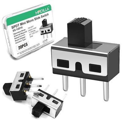 20PCS SPDT Micro Slide Switch, 3 Pin 2 Position 5mm Vertical Switch