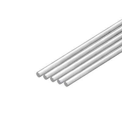 uxcell 5Pcs 3/16"(5mm) Dia Round Aluminum Rod, 16"(406mm) Long 6063 Aluminum Round Rod Solid Lathe Bar Stock for Industry Construction DIY Crafts