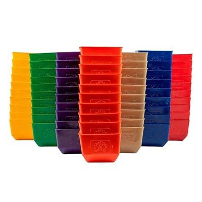 Plasticos AF 14 Pieces Plastic cage Cup Feeder 14 Oz, 7 Colors, Chicken, Pigeon, Bird, Rabbitt, Hamster, Guinea Pig, Small Pets. with Hangers
