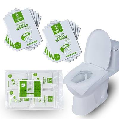 Pack 100 Disposable Toilet Seat Covers Flushable 100% Biodegradable Paper Material | Travel Toilet Seat Covers for Adults and Potty Training, Premium Toilet Seat Liners for Public Restrooms