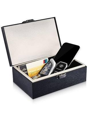 Faraday Box for Car Keys, RFID Signal Blocker Key Fob Protector, 15 Keys Large Capacity Anti-Theft Keyless Entry Security Cage