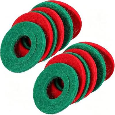 Battery Terminal Anti Corrosion Washers, 12 Pcs, Red & Green | Fiber Terminal Protector, For Car, Truck, Boat, Motorcycle