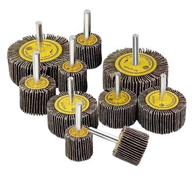 10 Pcs 1/4'' Shank Abrasive Flap Wheels Sander (25/30/40/50/60mm) | Flap Wheel for Drill, Grinder, Rotary Tools